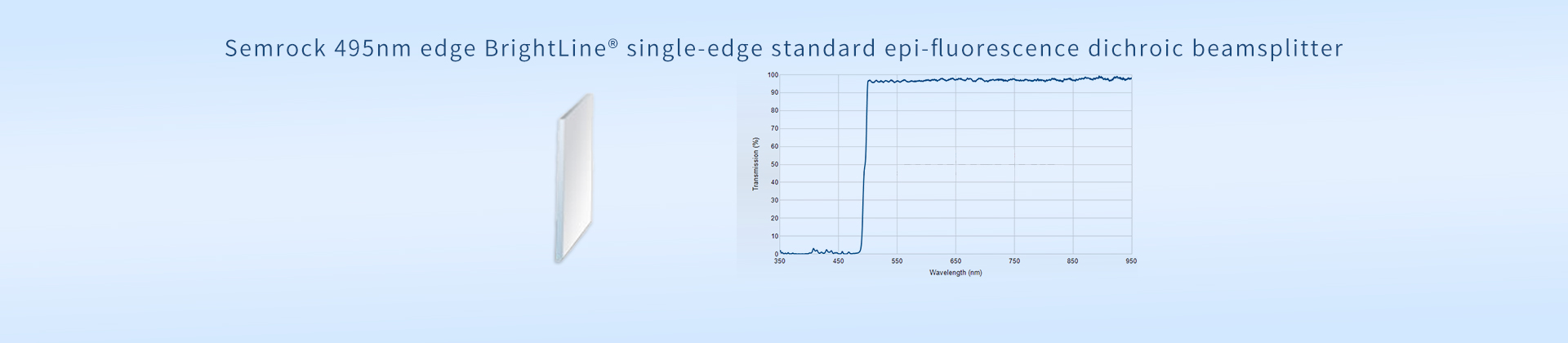 Semrock 495nm edge BrightLine® single-edge standard epi-fluorescence dichroic beamsplitter