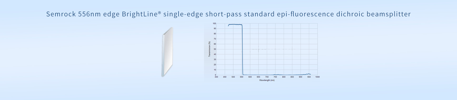 Semrock 556nm edge BrightLine® single-edge short-pass standard epi-fluorescence dichroic beamsplitter