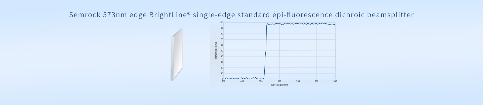 Semrock 573nm edge BrightLine® single-edge standard epi-fluorescence dichroic beamsplitter