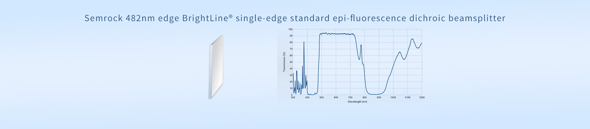 Semrock 482nm edge BrightLine® single-edge standard epi-fluorescence dichroic beamsplitter